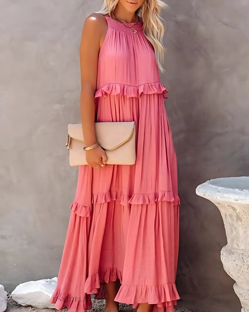 Boho Halter Maxi Dress