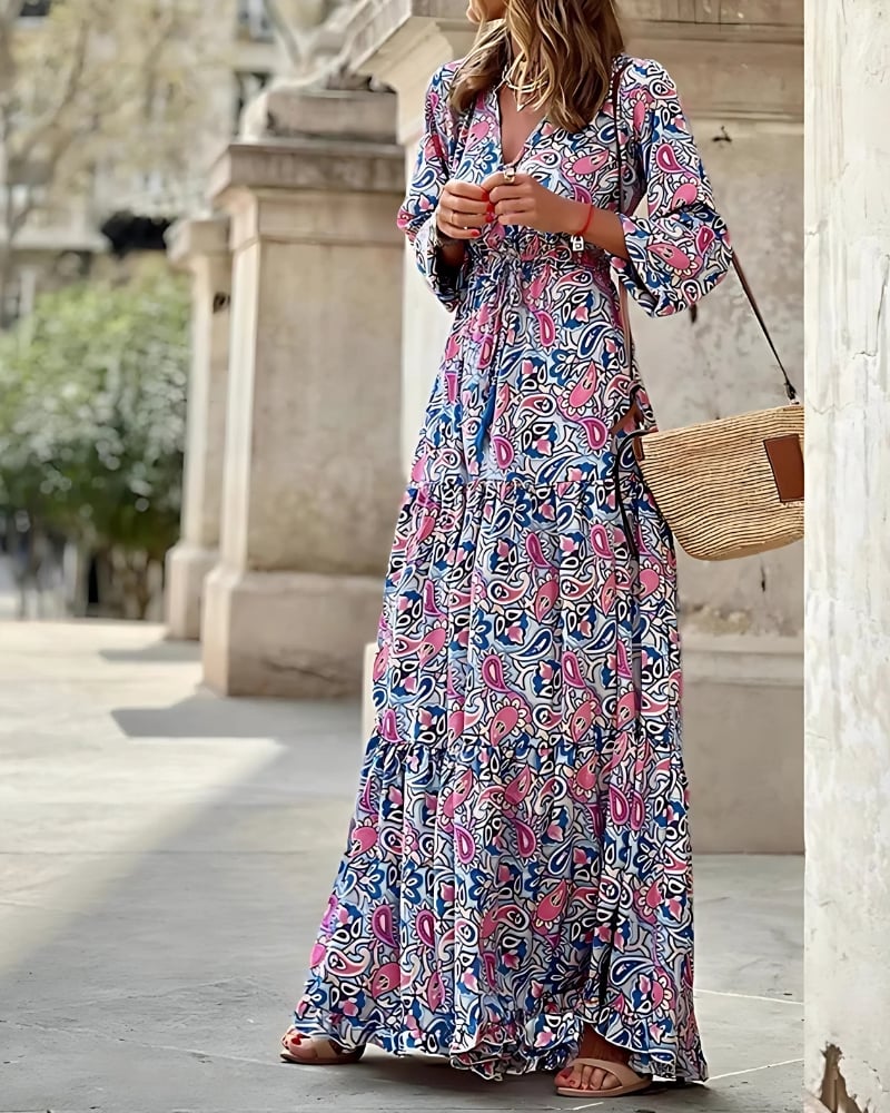 Boho Maxi Dress Pink