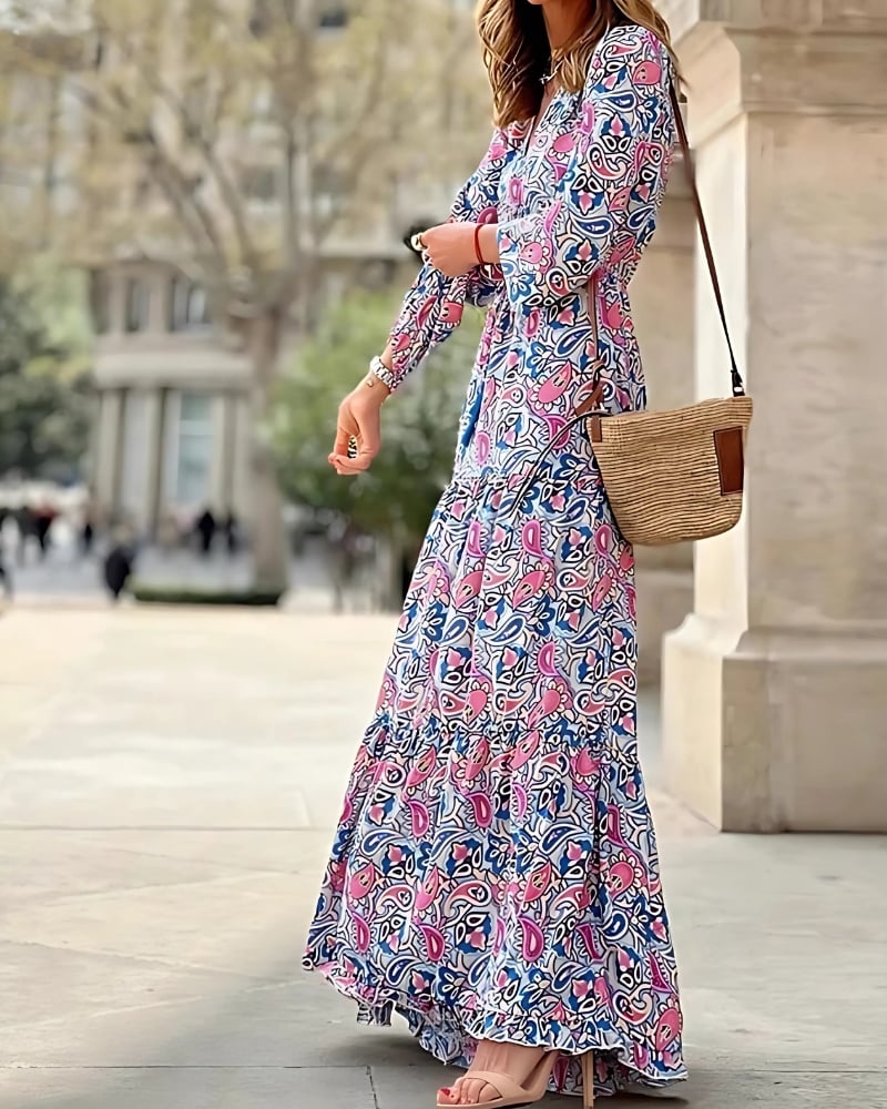 Boho Maxi Dress Pink