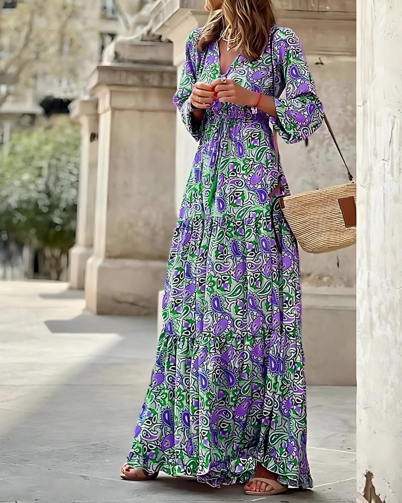 Boho Maxi Dress Pink