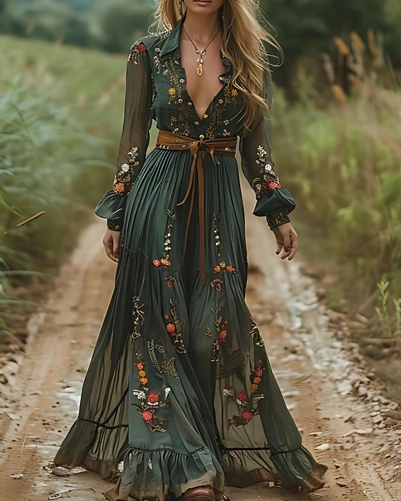 Floral Tiered Maxi Dress