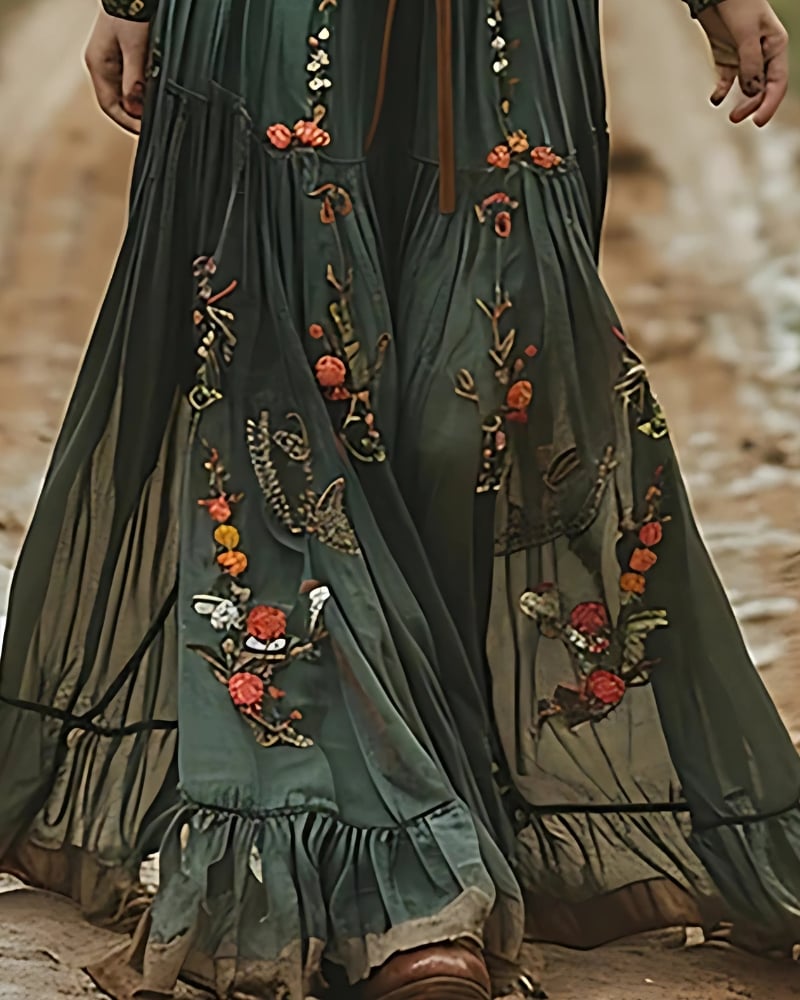 Floral Tiered Maxi Dress