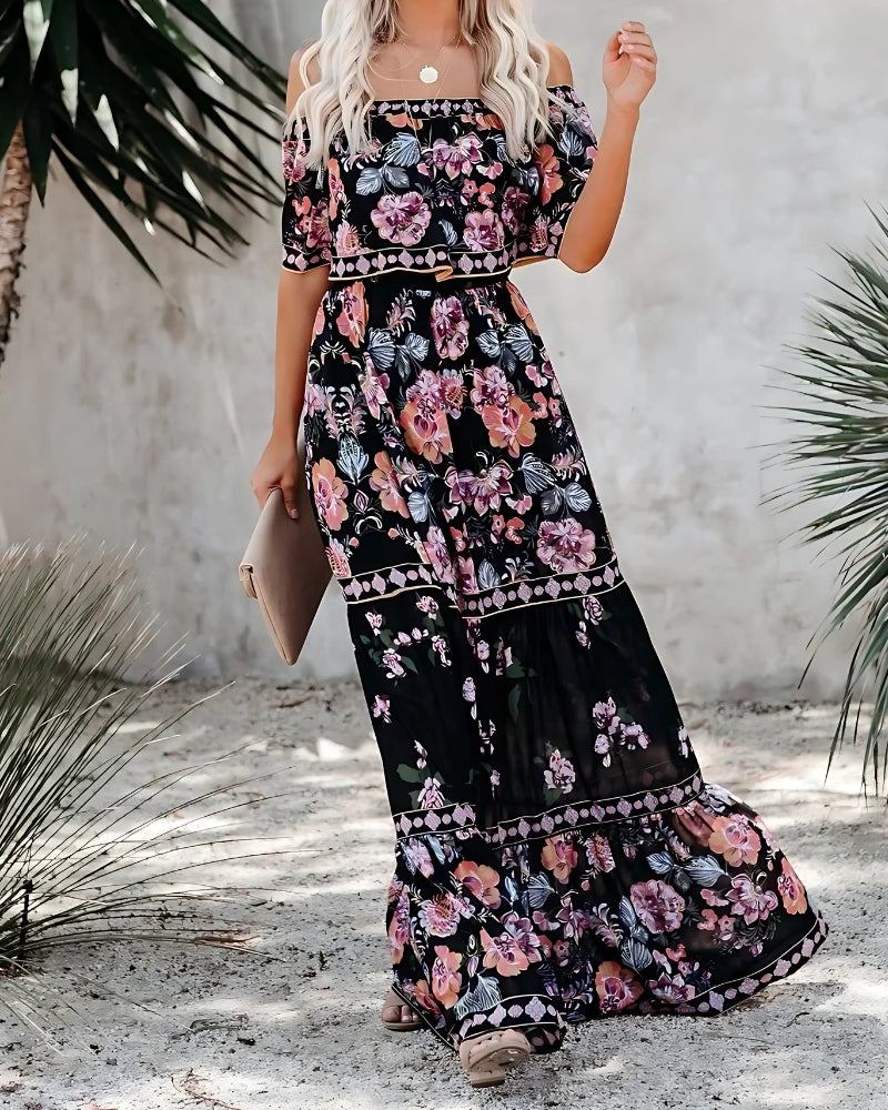Tiered Ruffle Dress White