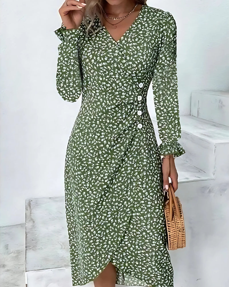 Long Sleeve Black Boho Dress