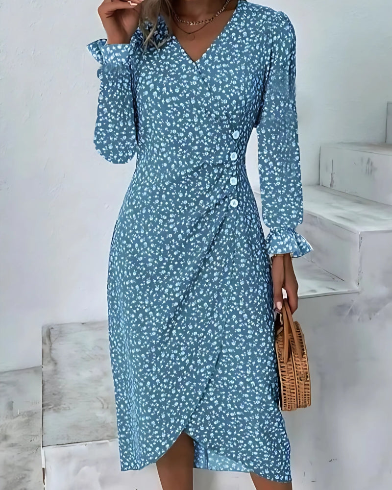 Long Sleeve Black Boho Dress