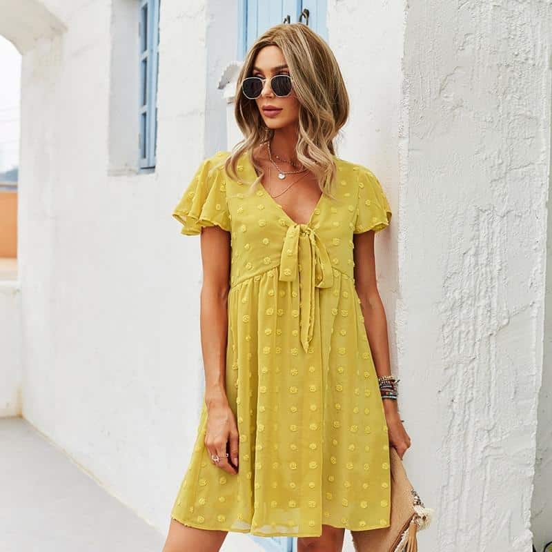 Bohemian Blue Chiffon Dress