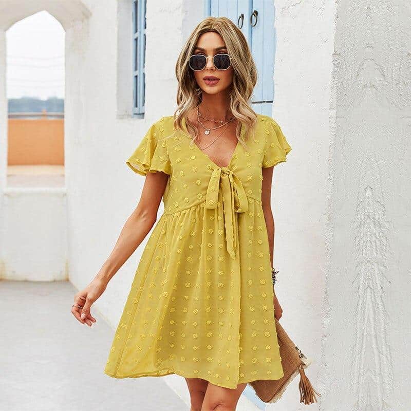 Bohemian Blue Chiffon Dress
