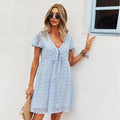 Bohemian Blue Chiffon Dress