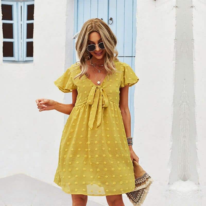 Bohemian Blue Chiffon Dress