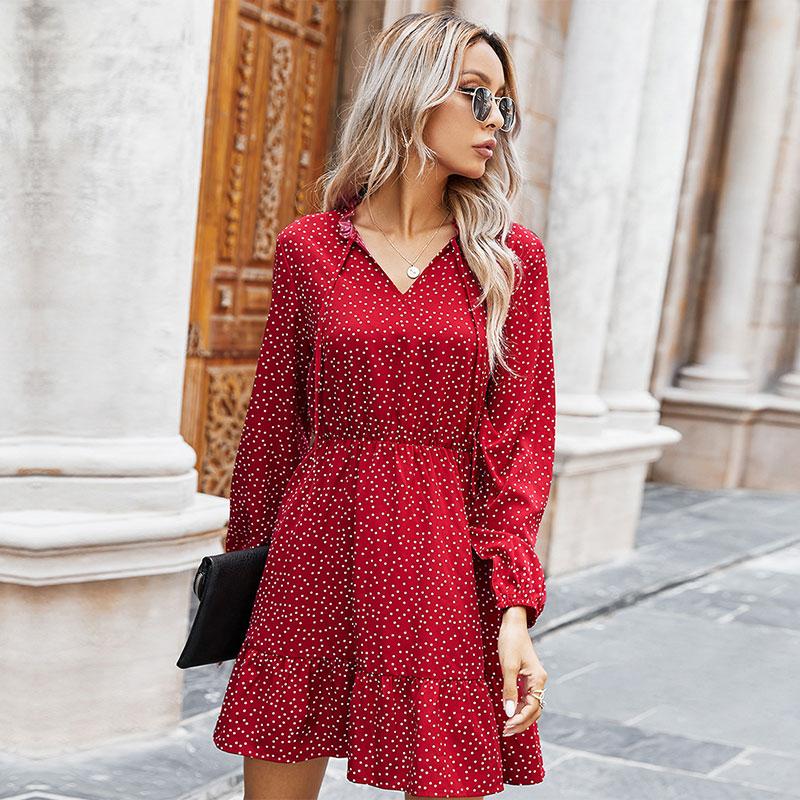 Boho Hippie Red Dress