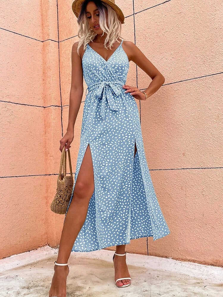 Bohemian Maxi Wrap Dress