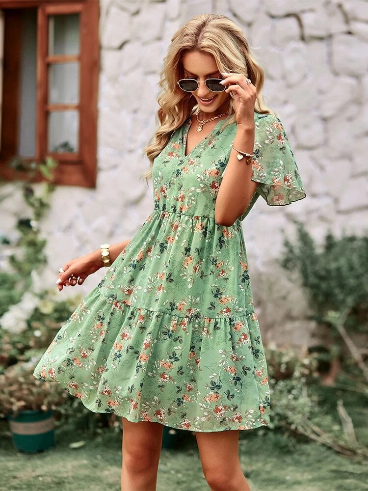 Cream Bohemian Maternity Dress