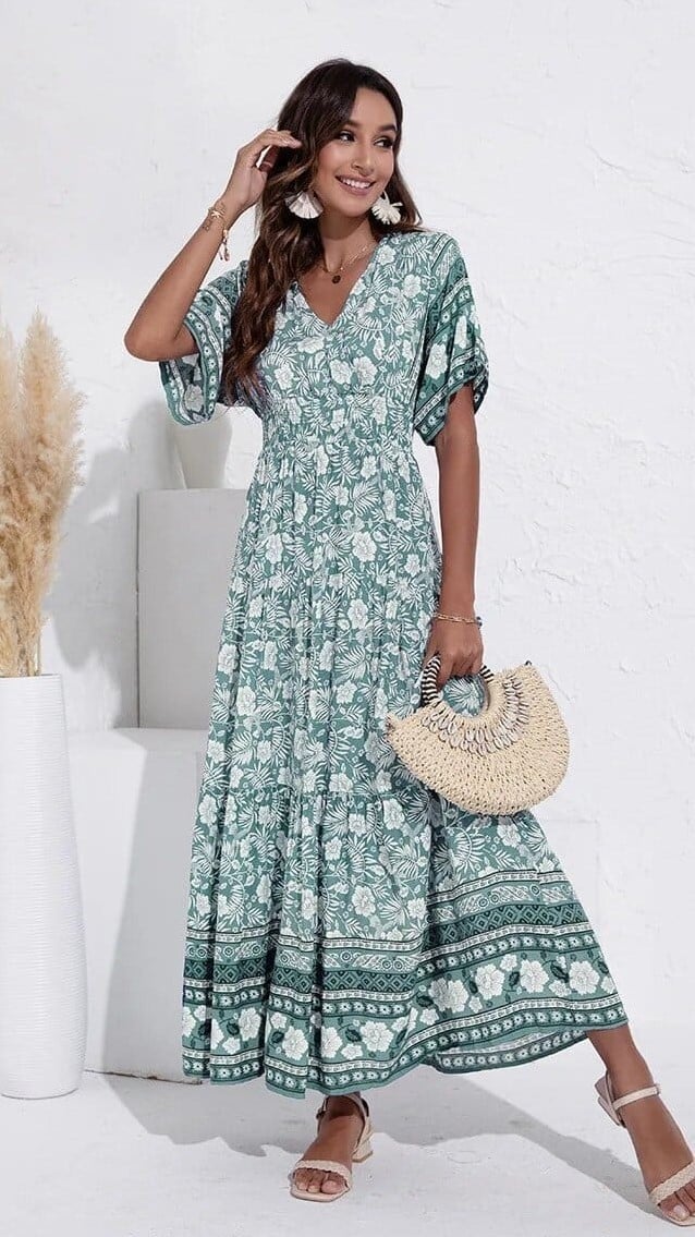 Yellow Flowy Maxi Dress