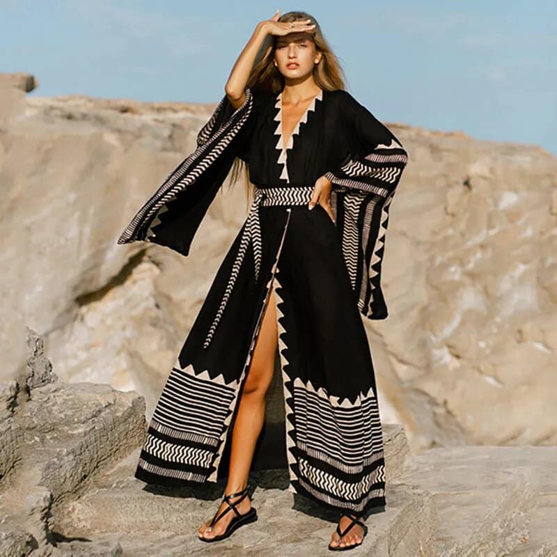 Black and White Dress Flowy