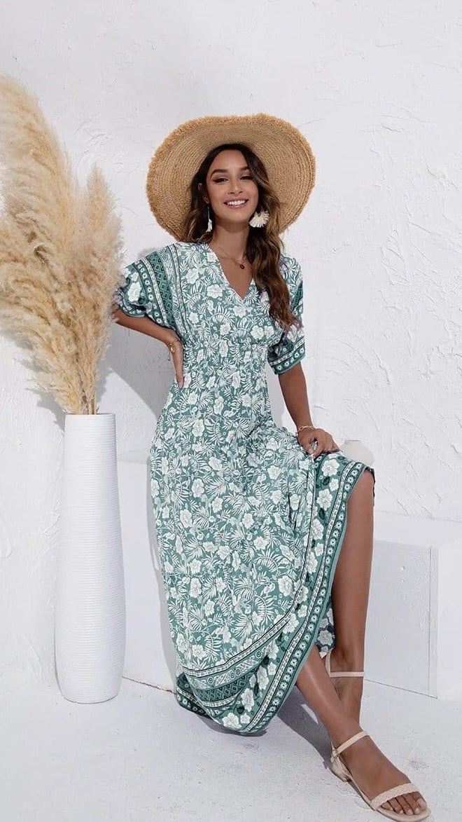 Yellow Flowy Maxi Dress