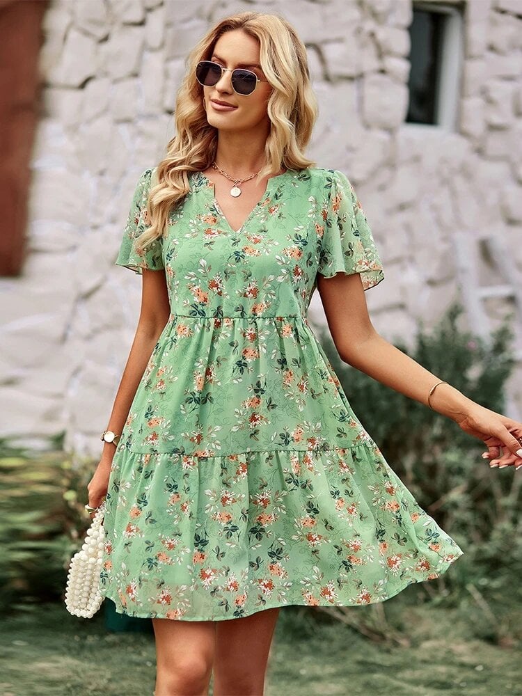 Cream Bohemian Maternity Dress