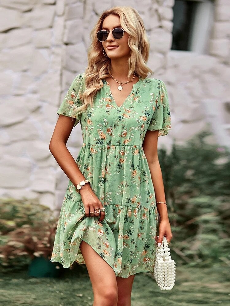 Cream Bohemian Maternity Dress