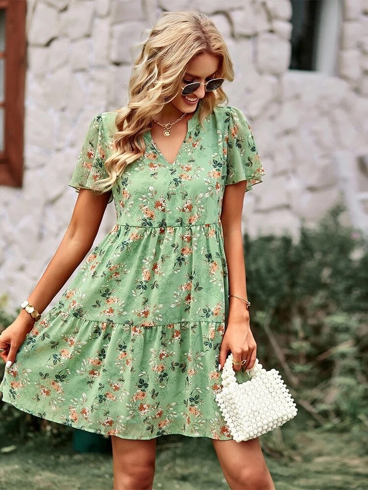 Cream Bohemian Maternity Dress
