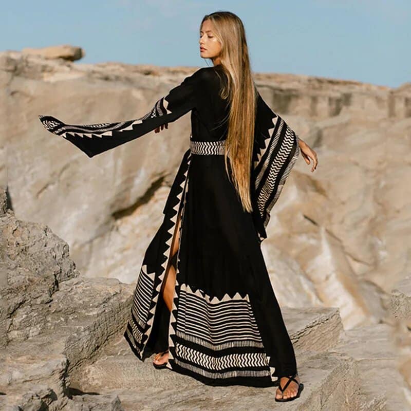 Black and White Dress Flowy