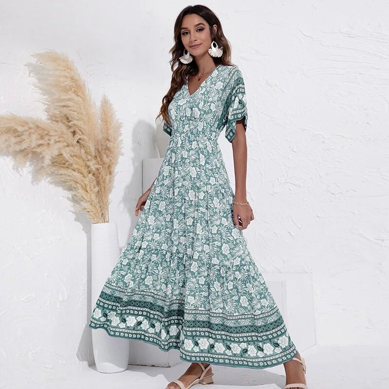 Yellow Flowy Maxi Dress
