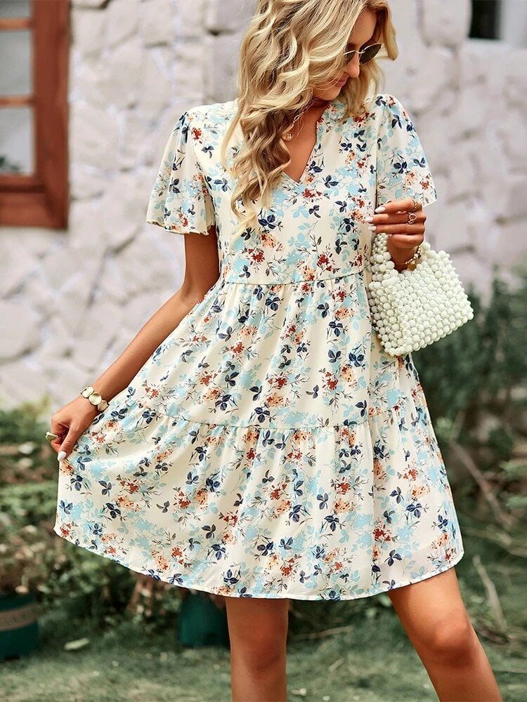 Cream Bohemian Maternity Dress