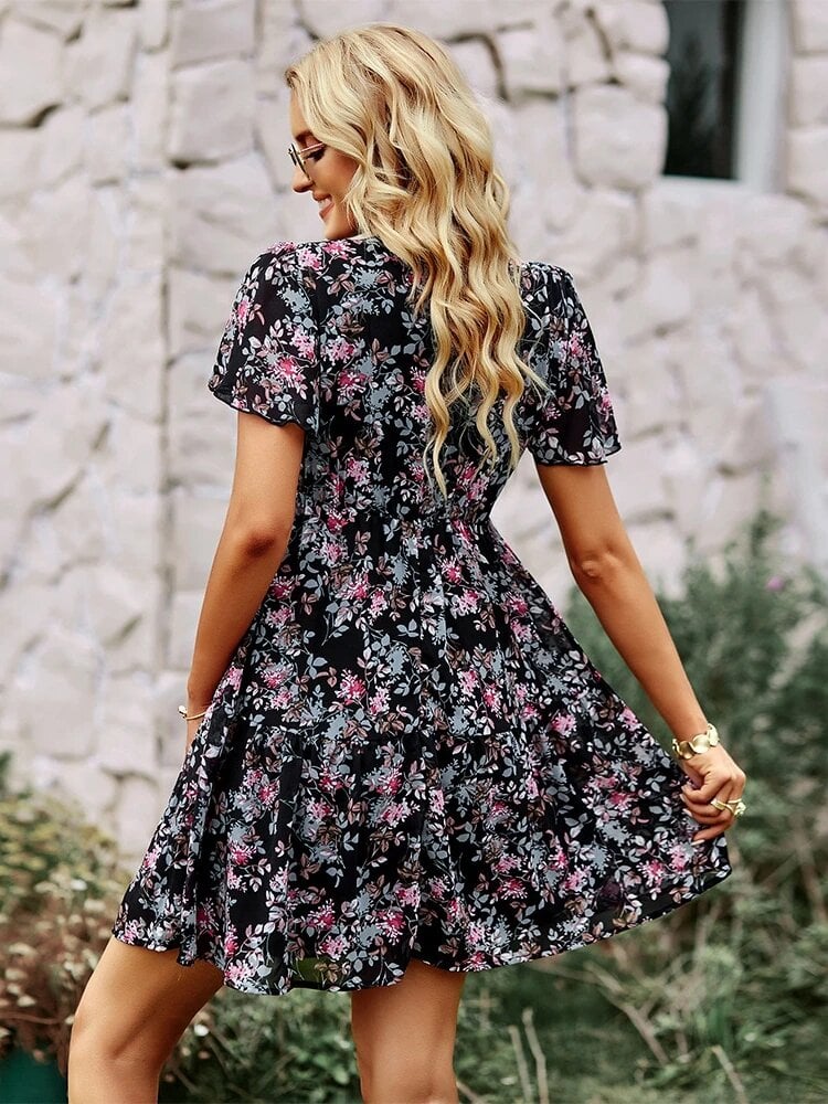 Cream Bohemian Maternity Dress
