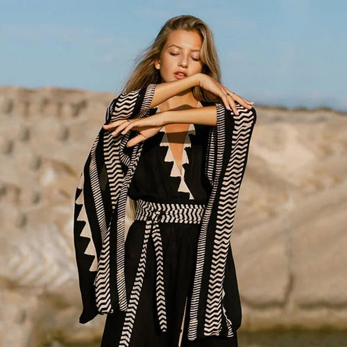 Black and White Dress Flowy