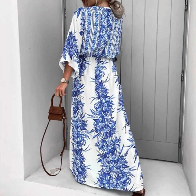 Brown Bell Sleeve Dress