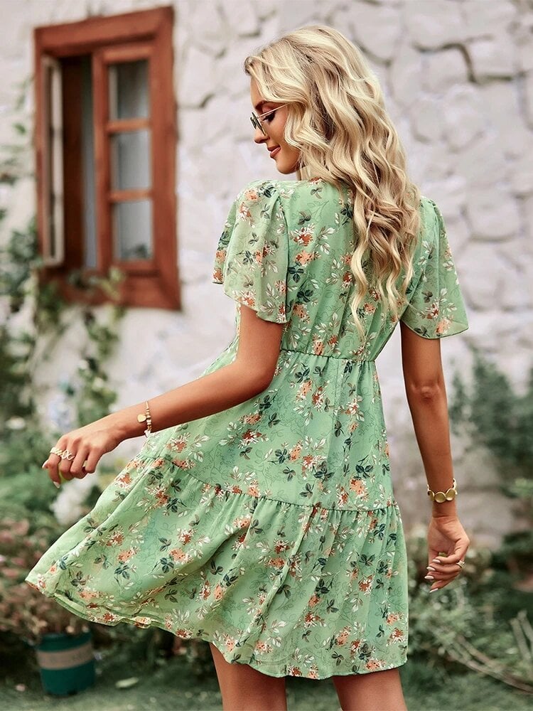 Cream Bohemian Maternity Dress