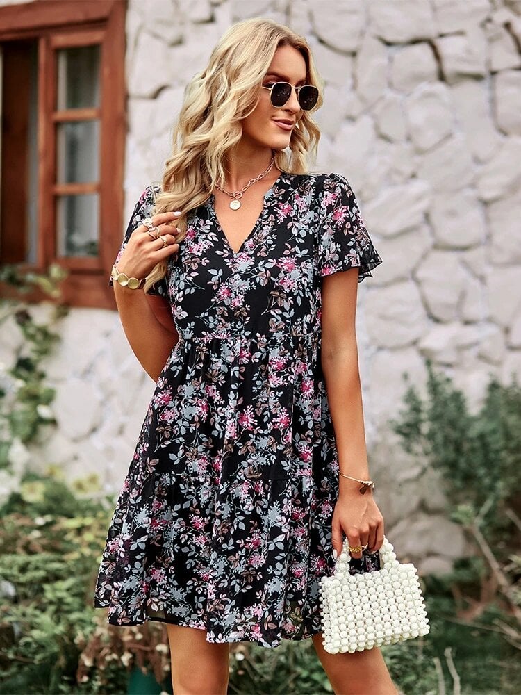 Cream Bohemian Maternity Dress