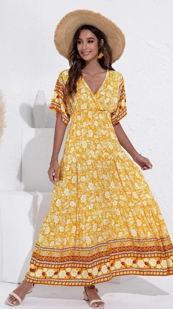 Yellow Flowy Maxi Dress
