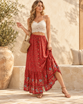 Boho Gauze Maxi Skirt, full-length hero view