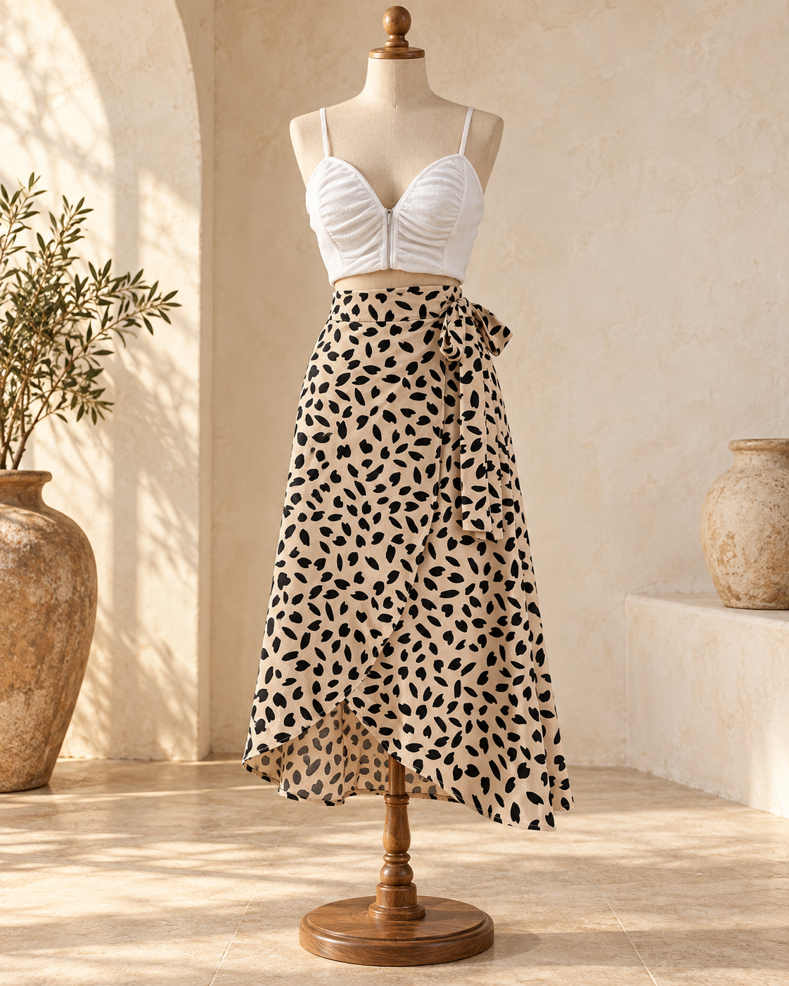 Boho Handkerchief Skirt, full-length hero view