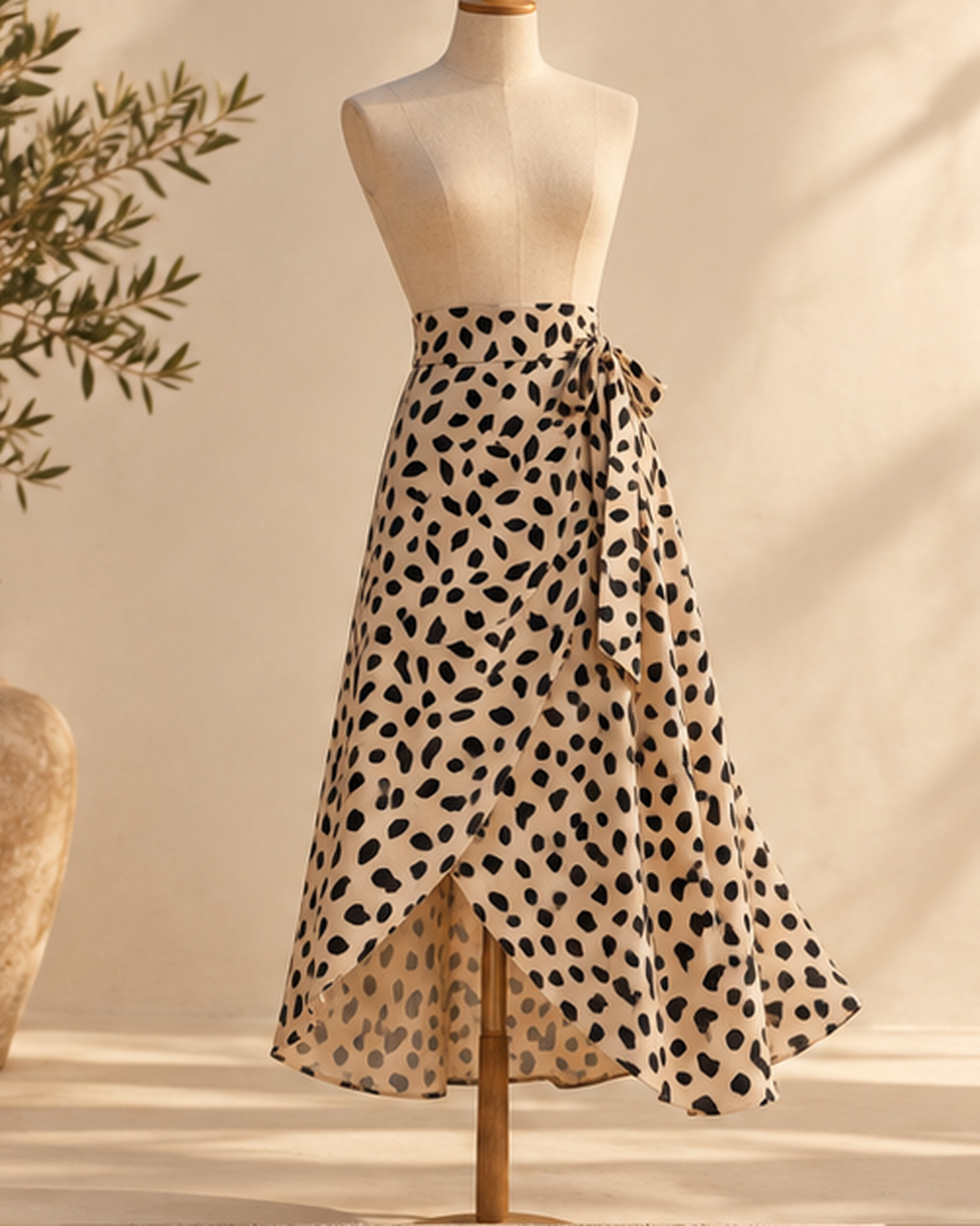 Boho Handkerchief Skirt, bohemian movement view in golden-hour light