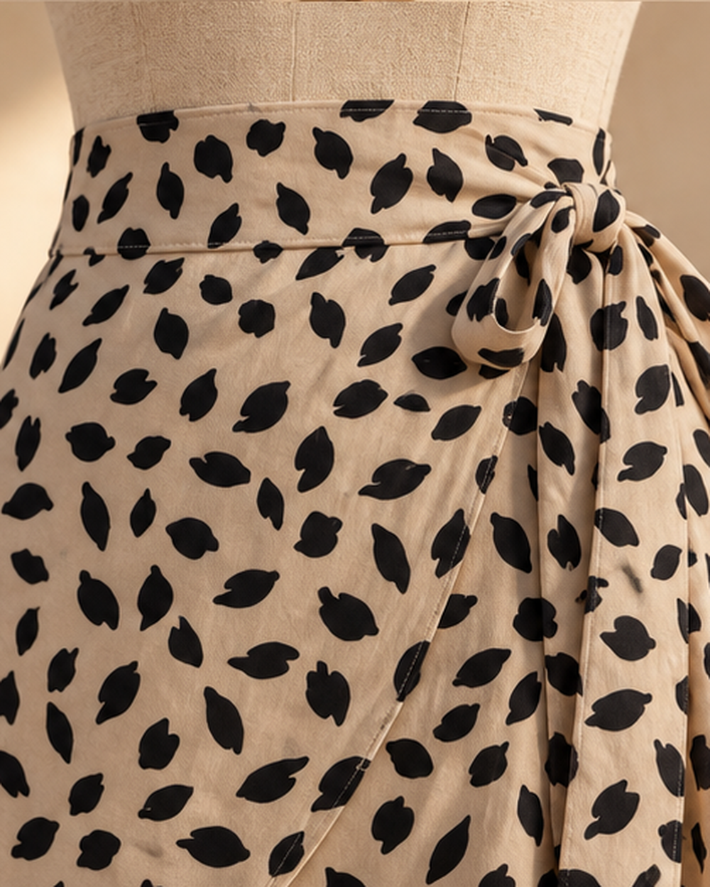 Boho Handkerchief Skirt, close-up of fabric and garment details