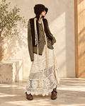 Boho Patchwork Skirt, full-length hero view