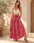 Long Boho Winter Skirt, full-length hero view