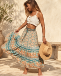 Vintage Boho Maxi Skirt, full-length hero view