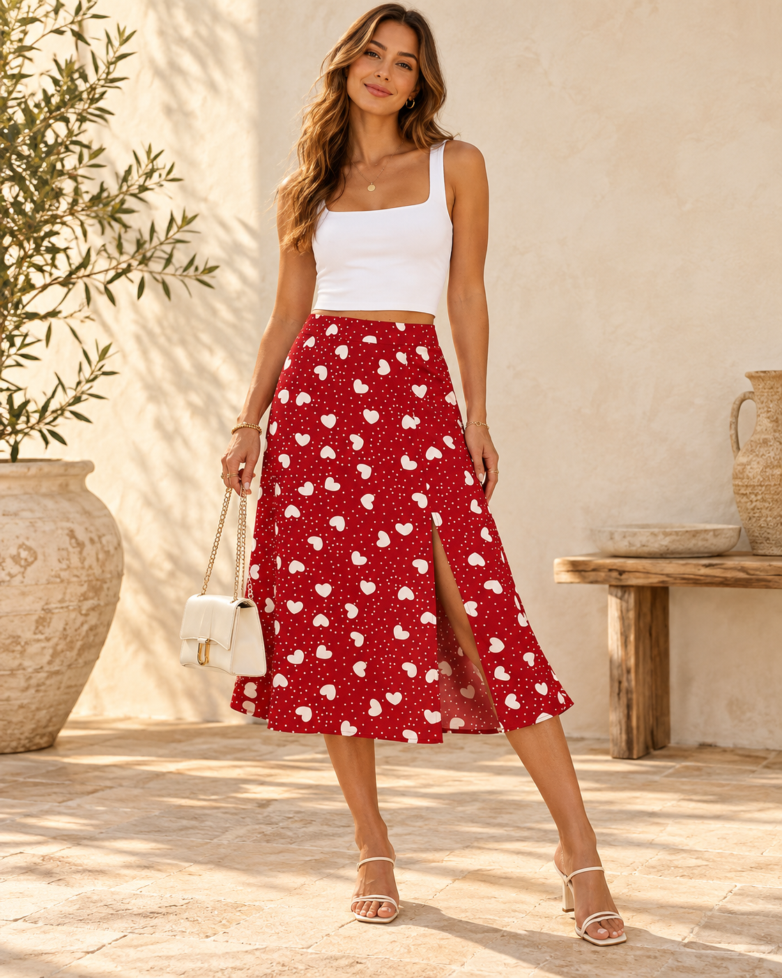 Vintage Boho Skirt, full-length hero view