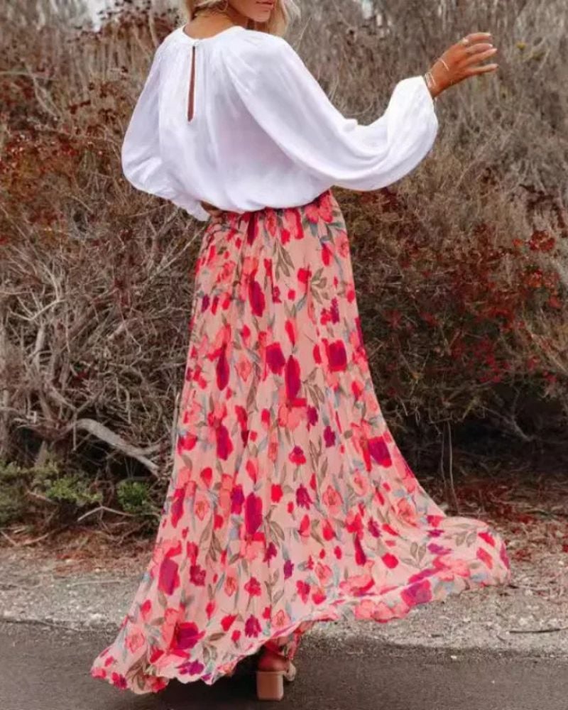 Boho Wrap Maxi Skirt