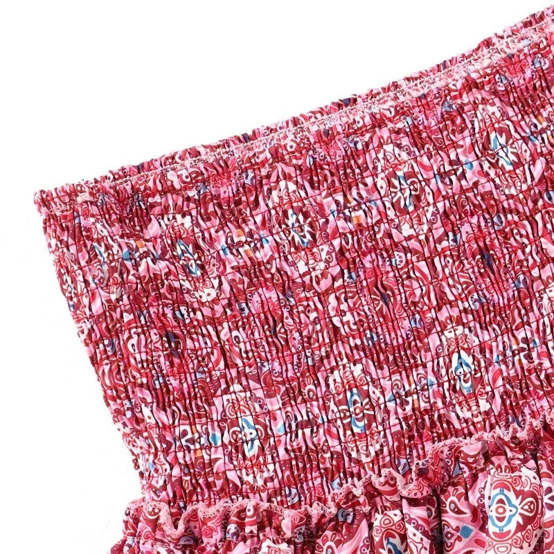 Ruffle Boho Vintage Skirt