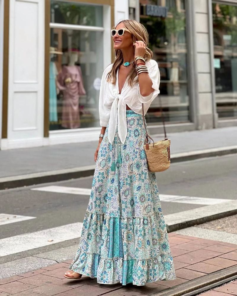 Layered Winter Boho Skirt