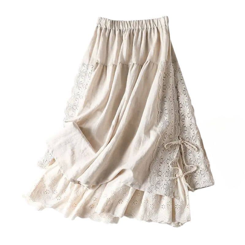 Lace Boho Maxi Skirt