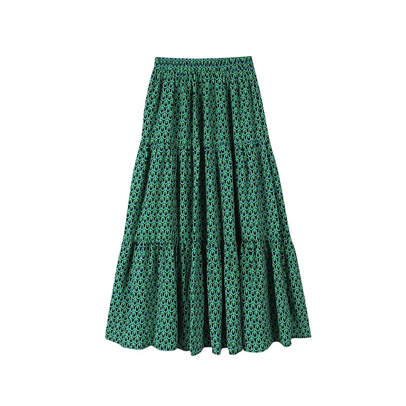 Boho Printed Maxi Skirt