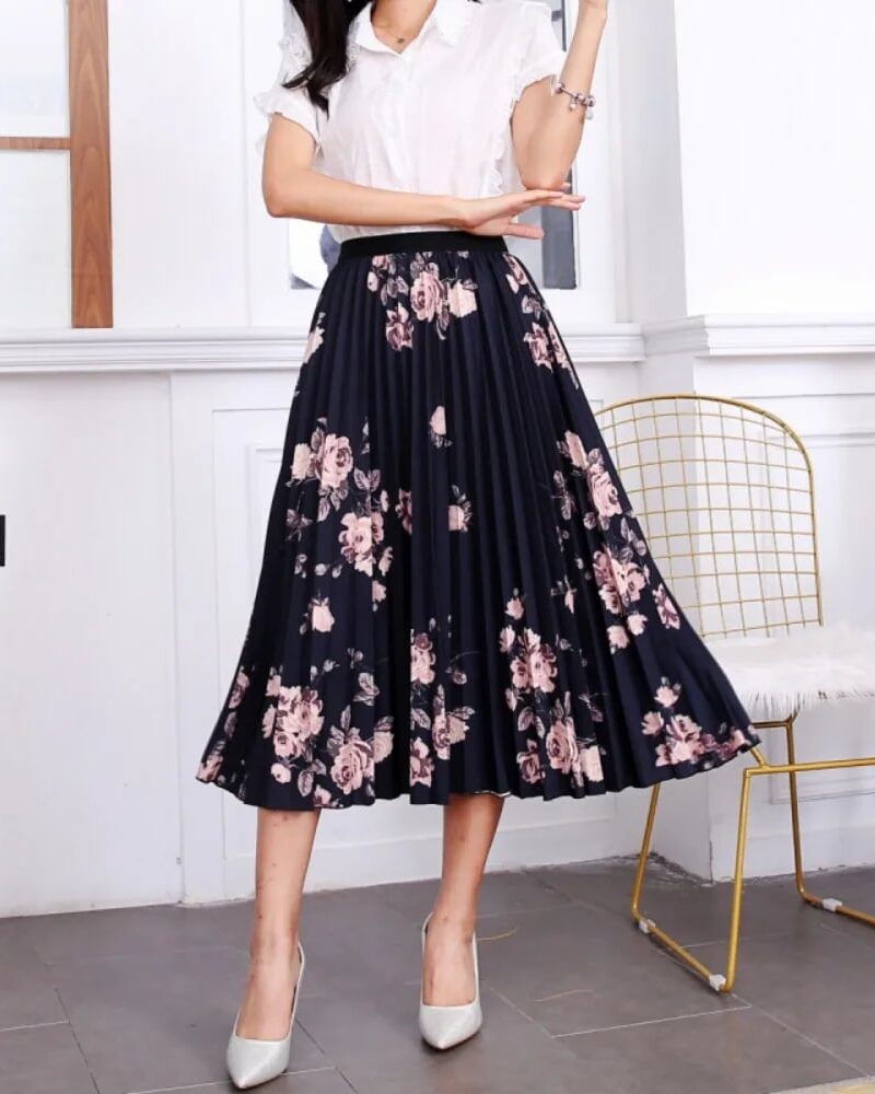 Navy Boho Skirt