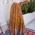 Mustard Maxi Boho Skirt