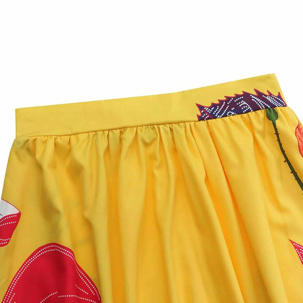 Yellow Boho Maxi Skirt