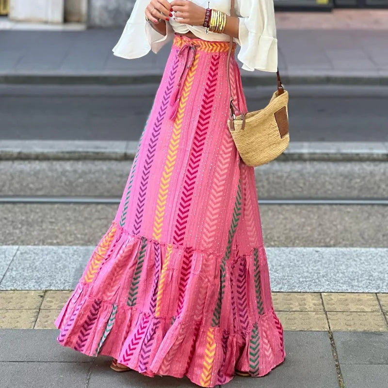 Long Boho Peasant Skirt