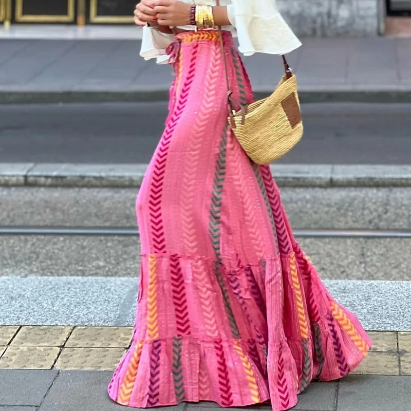 Long Boho Peasant Skirt