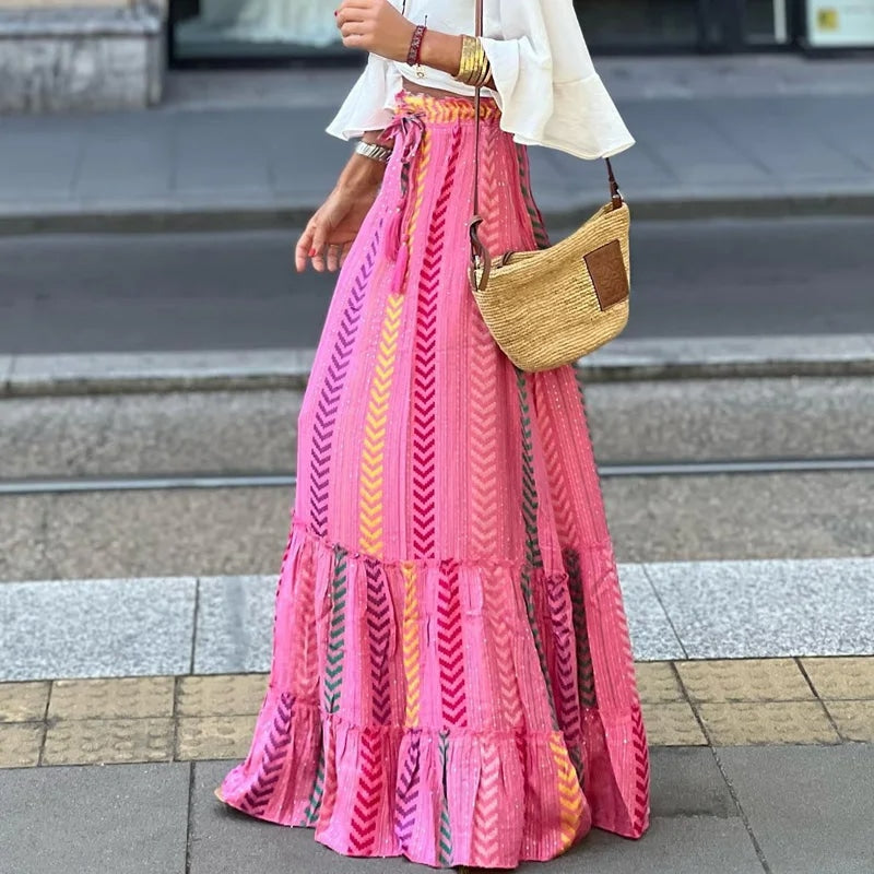 Long Boho Peasant Skirt